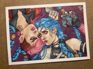Final artwork of Jinx&Vi tribute
