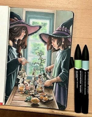 final art of the witchies breakfast